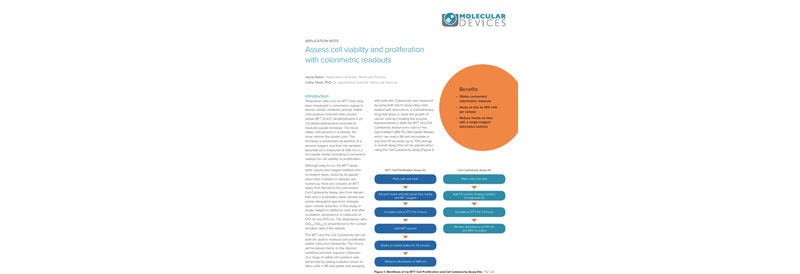 Assessing Cell Proliferation with Colorimetric Readouts