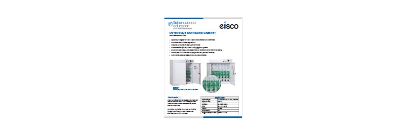 Eisco Goggle Sanitizer Cabinet Data Sheet